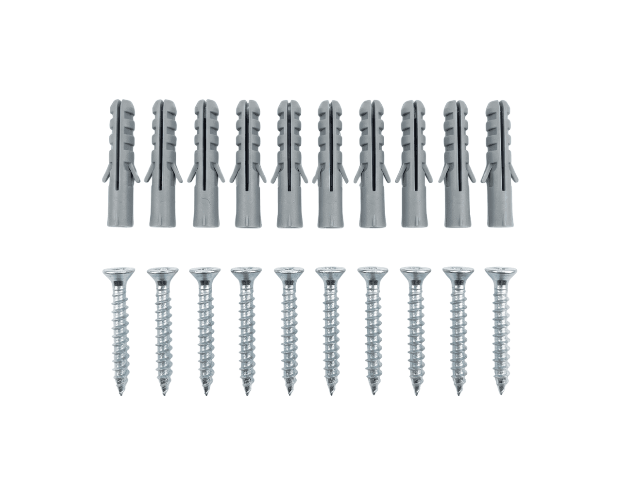 Wall plugs and screws 6 mm, 10 + 10 pcs - product image