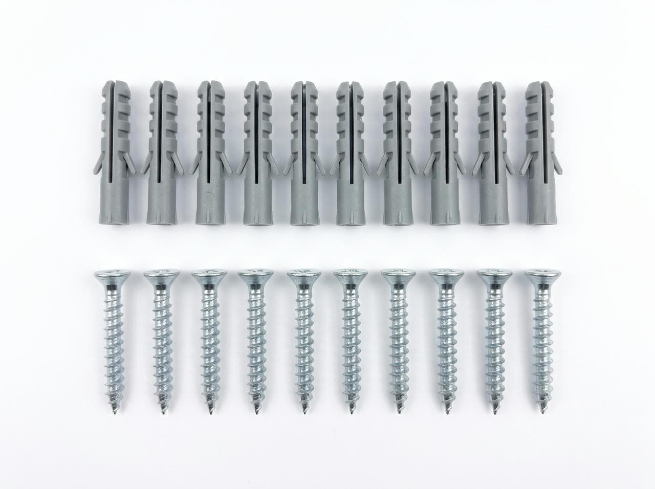 Wall plugs and screws 5 mm, 10 + 10 pcs - product image